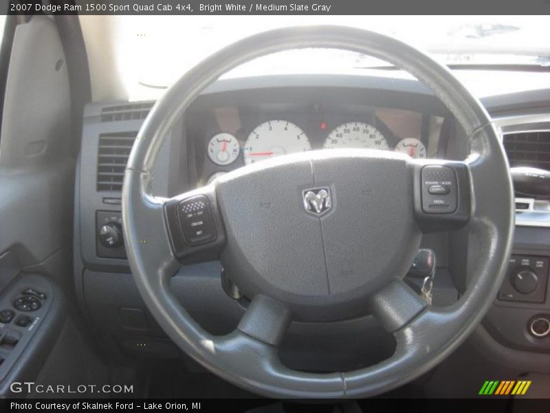 Bright White / Medium Slate Gray 2007 Dodge Ram 1500 Sport Quad Cab 4x4