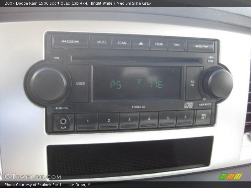 Bright White / Medium Slate Gray 2007 Dodge Ram 1500 Sport Quad Cab 4x4