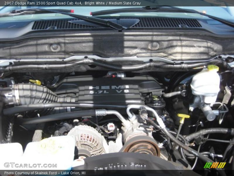 Bright White / Medium Slate Gray 2007 Dodge Ram 1500 Sport Quad Cab 4x4