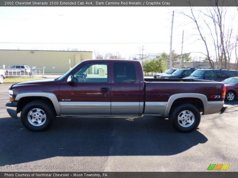 Dark Carmine Red Metallic / Graphite Gray 2002 Chevrolet Silverado 1500 Extended Cab 4x4