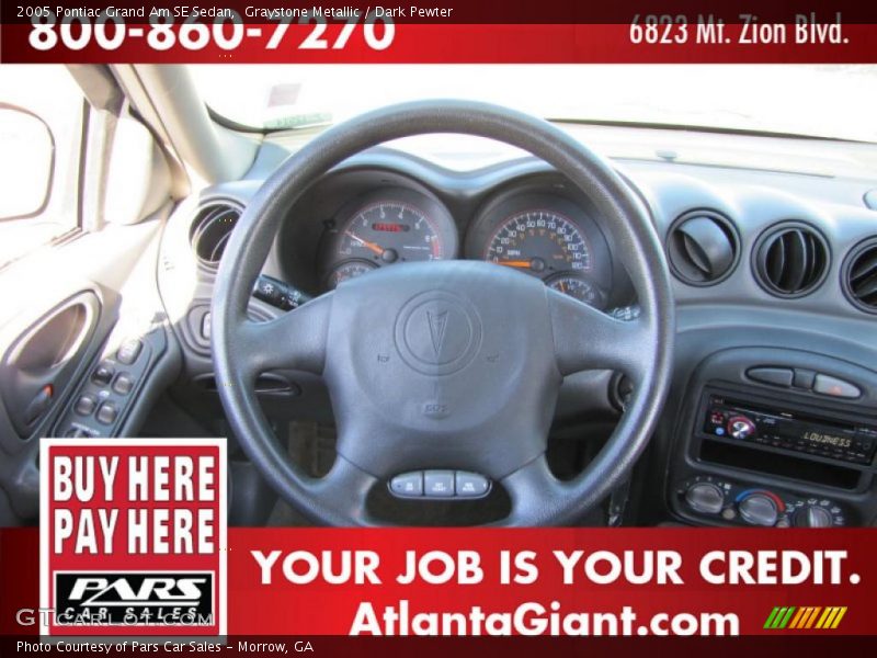 Graystone Metallic / Dark Pewter 2005 Pontiac Grand Am SE Sedan