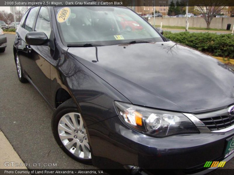 Dark Gray Metallic / Carbon Black 2008 Subaru Impreza 2.5i Wagon