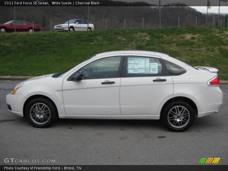 White Suede / Charcoal Black 2011 Ford Focus SE Sedan