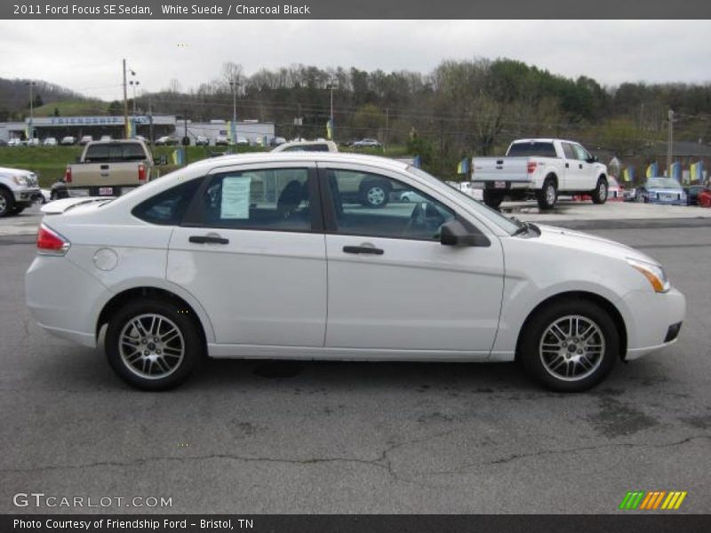 White Suede / Charcoal Black 2011 Ford Focus SE Sedan