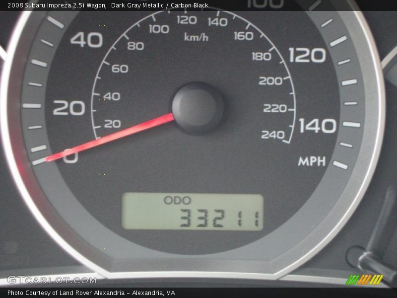 Dark Gray Metallic / Carbon Black 2008 Subaru Impreza 2.5i Wagon
