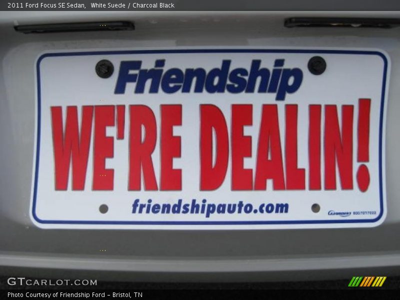 White Suede / Charcoal Black 2011 Ford Focus SE Sedan