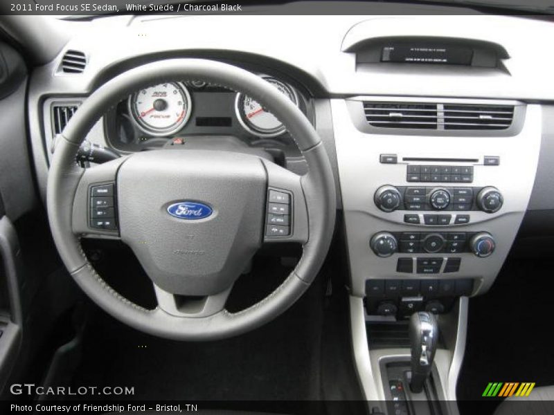White Suede / Charcoal Black 2011 Ford Focus SE Sedan