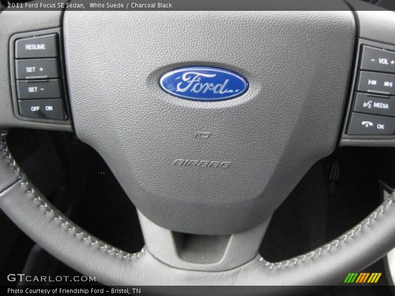 White Suede / Charcoal Black 2011 Ford Focus SE Sedan