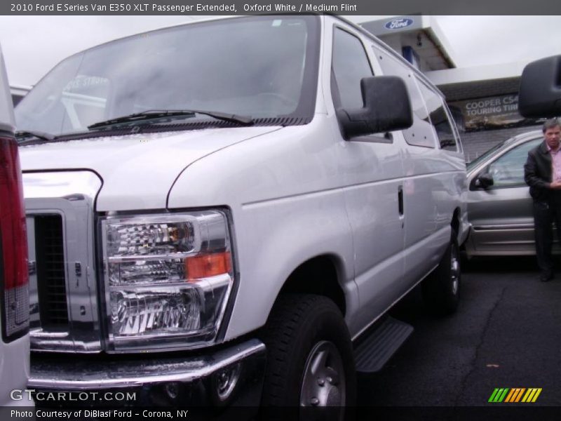Oxford White / Medium Flint 2010 Ford E Series Van E350 XLT Passenger Extended