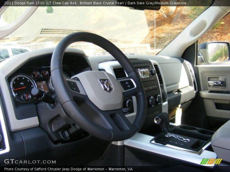 Brilliant Black Crystal Pearl / Dark Slate Gray/Medium Graystone 2011 Dodge Ram 1500 SLT Crew Cab 4x4