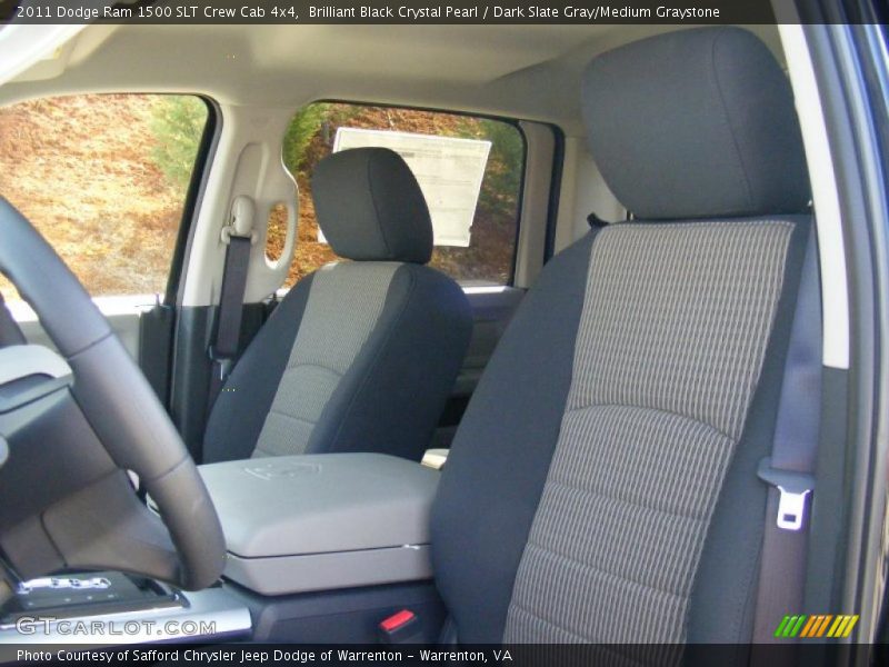 Brilliant Black Crystal Pearl / Dark Slate Gray/Medium Graystone 2011 Dodge Ram 1500 SLT Crew Cab 4x4