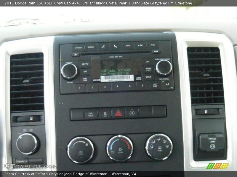 Brilliant Black Crystal Pearl / Dark Slate Gray/Medium Graystone 2011 Dodge Ram 1500 SLT Crew Cab 4x4