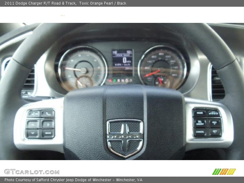 Toxic Orange Pearl / Black 2011 Dodge Charger R/T Road & Track