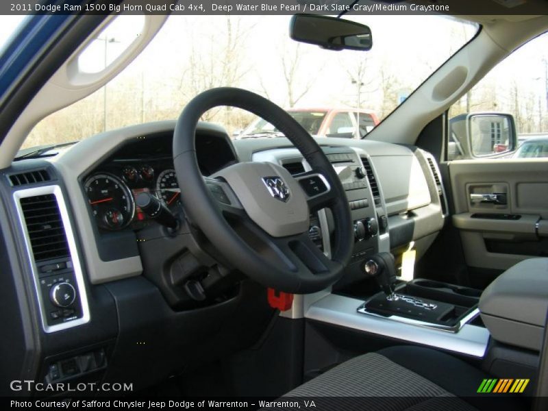 Deep Water Blue Pearl / Dark Slate Gray/Medium Graystone 2011 Dodge Ram 1500 Big Horn Quad Cab 4x4
