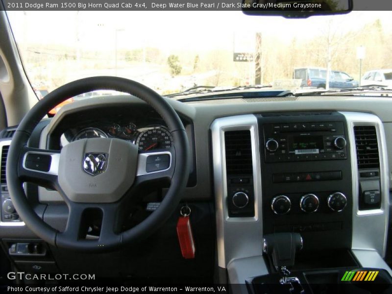 Deep Water Blue Pearl / Dark Slate Gray/Medium Graystone 2011 Dodge Ram 1500 Big Horn Quad Cab 4x4