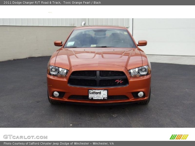 Toxic Orange Pearl / Black 2011 Dodge Charger R/T Road & Track