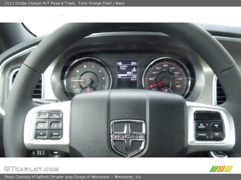 Toxic Orange Pearl / Black 2011 Dodge Charger R/T Road & Track