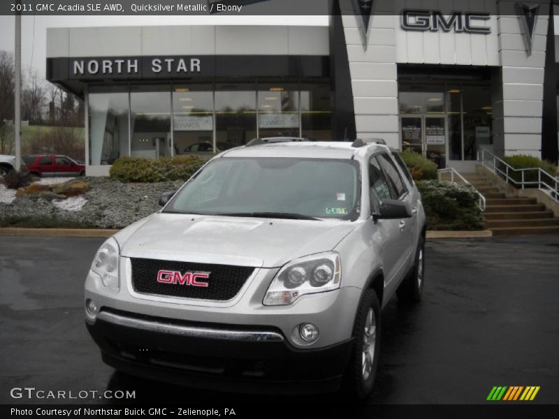 Quicksilver Metallic / Ebony 2011 GMC Acadia SLE AWD