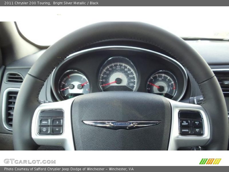 Bright Silver Metallic / Black 2011 Chrysler 200 Touring