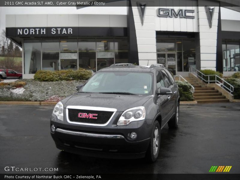 Cyber Gray Metallic / Ebony 2011 GMC Acadia SLT AWD