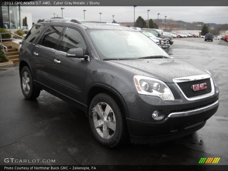 Cyber Gray Metallic / Ebony 2011 GMC Acadia SLT AWD