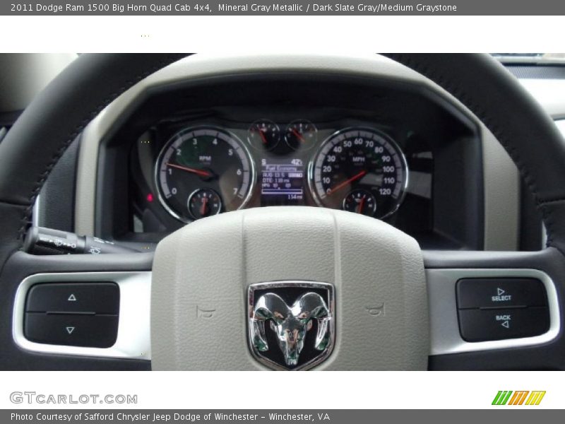 Mineral Gray Metallic / Dark Slate Gray/Medium Graystone 2011 Dodge Ram 1500 Big Horn Quad Cab 4x4