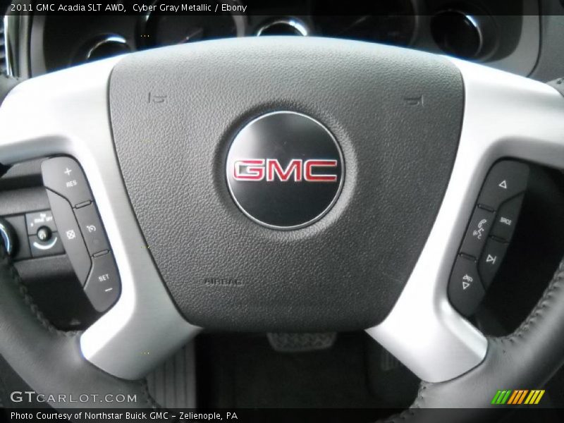 Cyber Gray Metallic / Ebony 2011 GMC Acadia SLT AWD