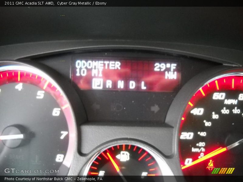 Cyber Gray Metallic / Ebony 2011 GMC Acadia SLT AWD