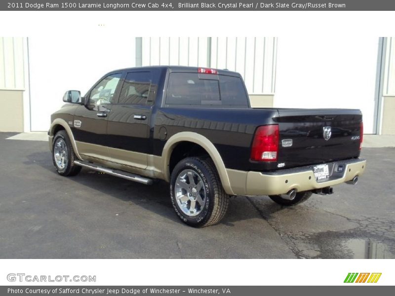  2011 Ram 1500 Laramie Longhorn Crew Cab 4x4 Brilliant Black Crystal Pearl
