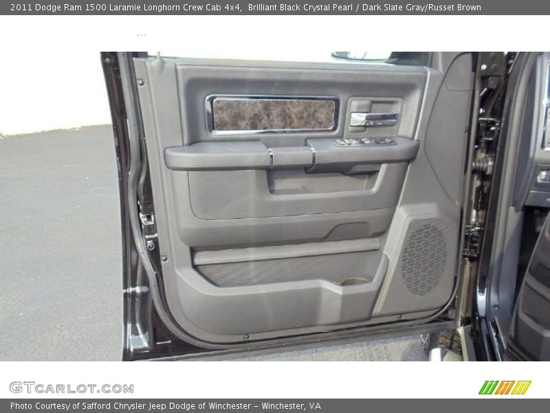 Brilliant Black Crystal Pearl / Dark Slate Gray/Russet Brown 2011 Dodge Ram 1500 Laramie Longhorn Crew Cab 4x4