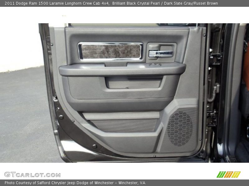 Brilliant Black Crystal Pearl / Dark Slate Gray/Russet Brown 2011 Dodge Ram 1500 Laramie Longhorn Crew Cab 4x4