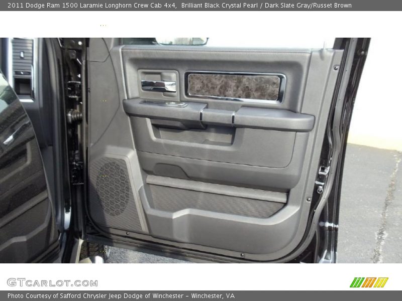 Brilliant Black Crystal Pearl / Dark Slate Gray/Russet Brown 2011 Dodge Ram 1500 Laramie Longhorn Crew Cab 4x4