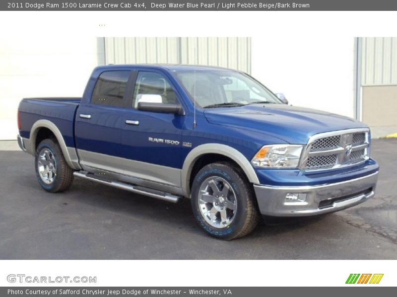  2011 Ram 1500 Laramie Crew Cab 4x4 Deep Water Blue Pearl