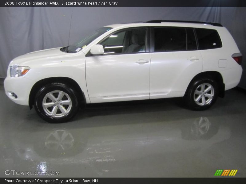 Blizzard White Pearl / Ash Gray 2008 Toyota Highlander 4WD