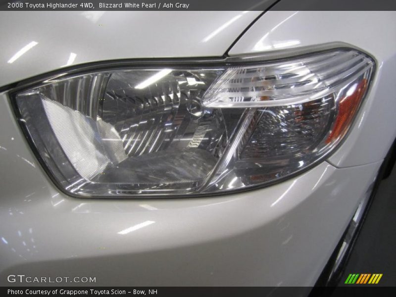 Blizzard White Pearl / Ash Gray 2008 Toyota Highlander 4WD