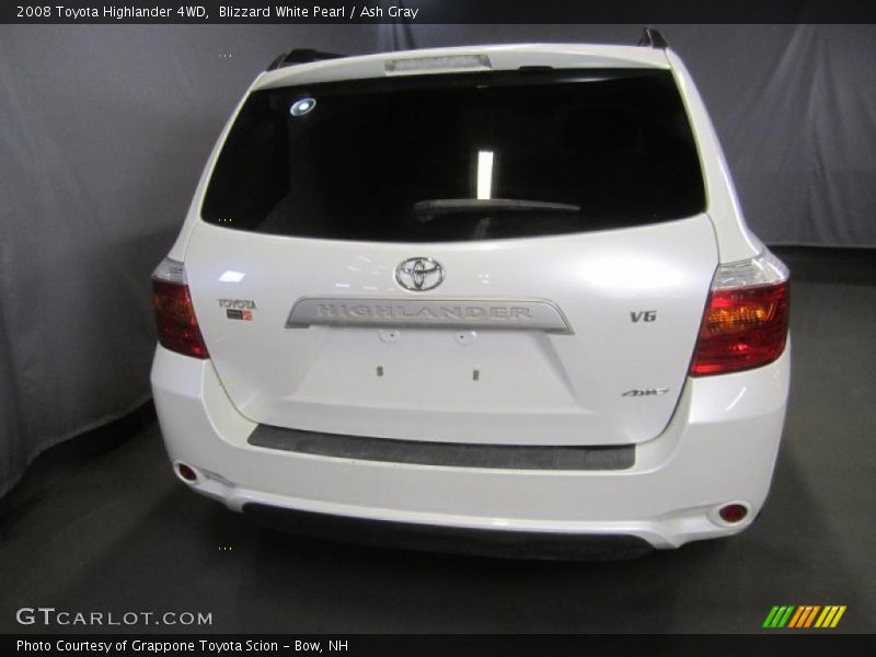 Blizzard White Pearl / Ash Gray 2008 Toyota Highlander 4WD