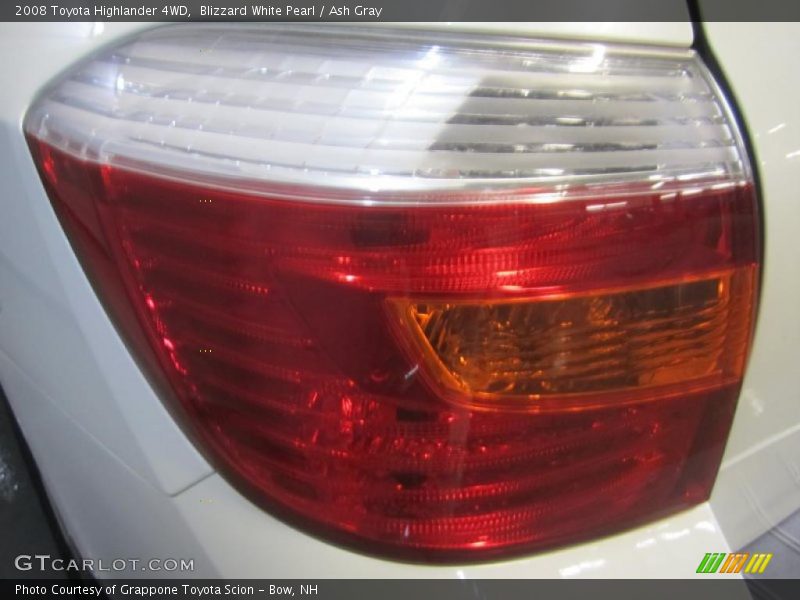 Blizzard White Pearl / Ash Gray 2008 Toyota Highlander 4WD