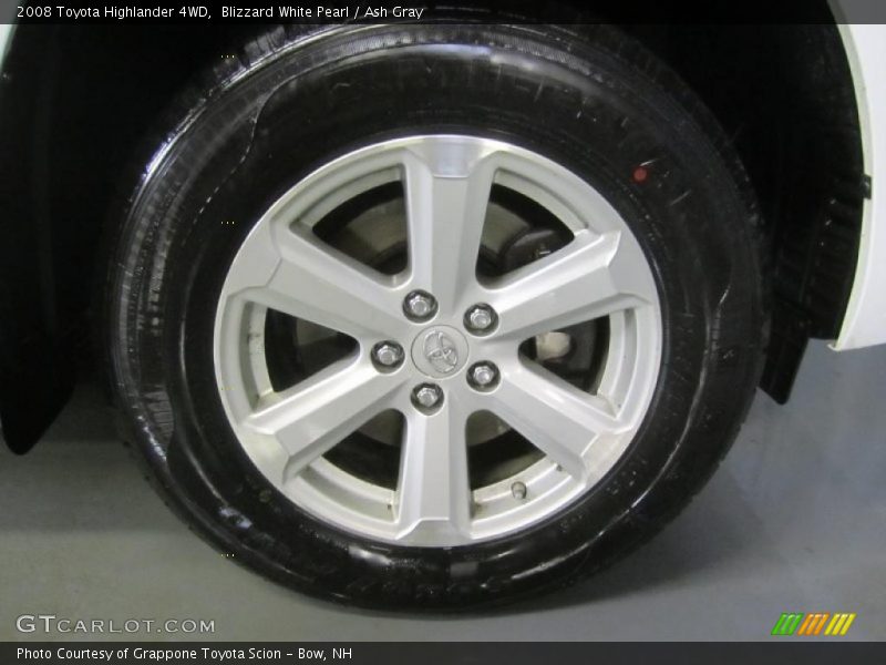 Blizzard White Pearl / Ash Gray 2008 Toyota Highlander 4WD