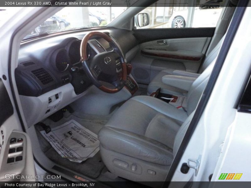 Crystal White Pearl / Light Gray 2004 Lexus RX 330 AWD