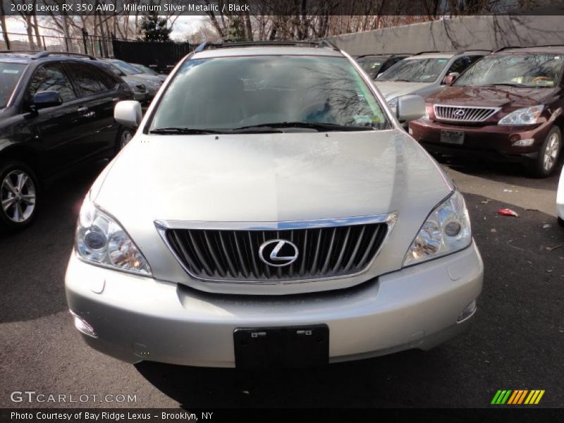 Millenium Silver Metallic / Black 2008 Lexus RX 350 AWD