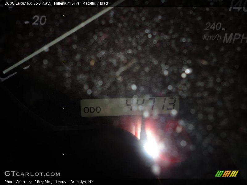 Millenium Silver Metallic / Black 2008 Lexus RX 350 AWD