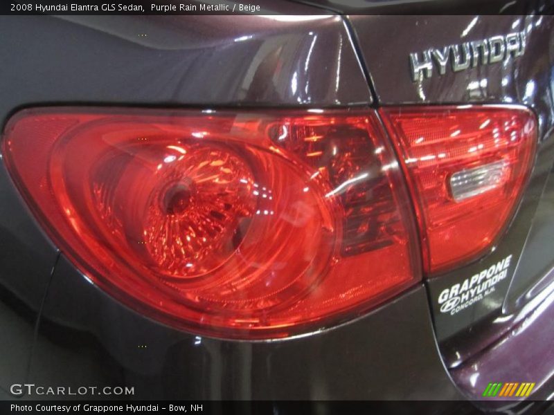 Purple Rain Metallic / Beige 2008 Hyundai Elantra GLS Sedan