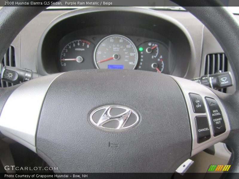 Purple Rain Metallic / Beige 2008 Hyundai Elantra GLS Sedan