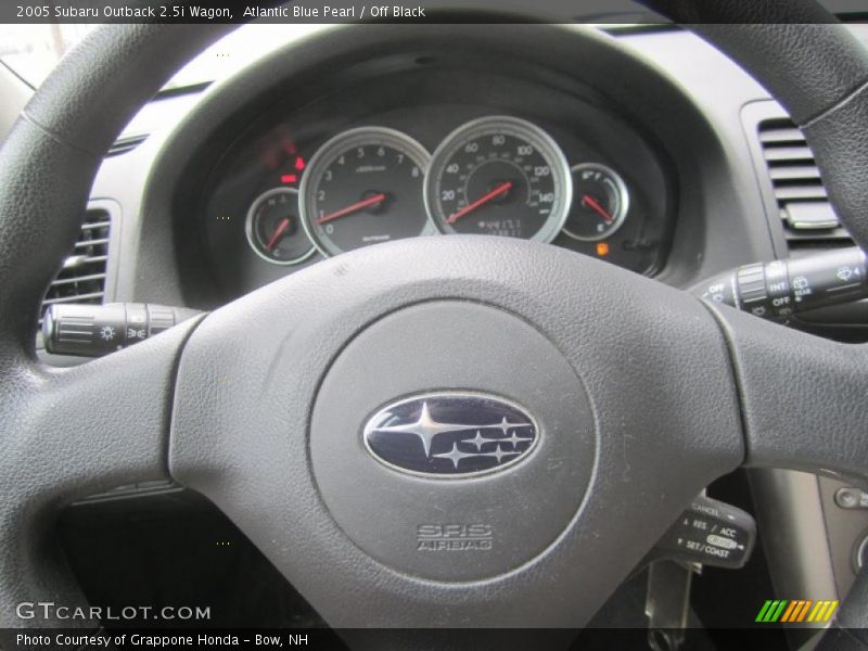 Atlantic Blue Pearl / Off Black 2005 Subaru Outback 2.5i Wagon