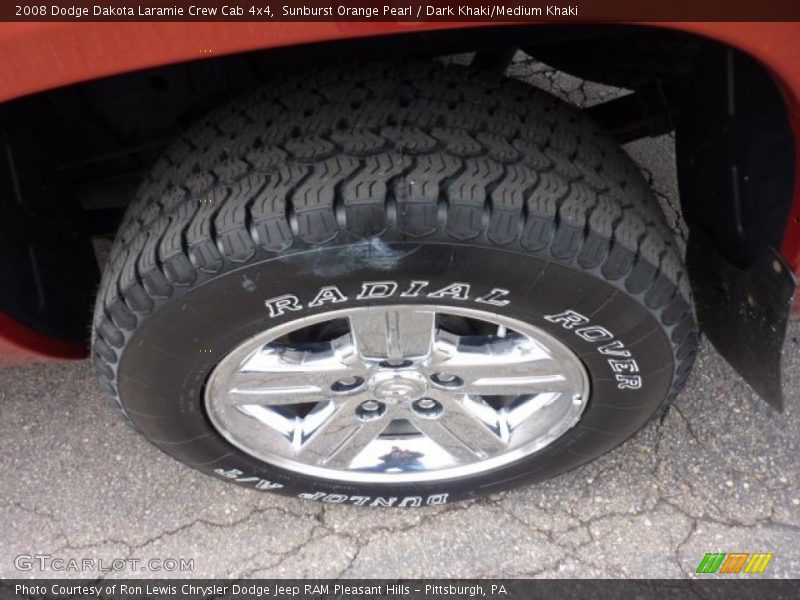 Sunburst Orange Pearl / Dark Khaki/Medium Khaki 2008 Dodge Dakota Laramie Crew Cab 4x4
