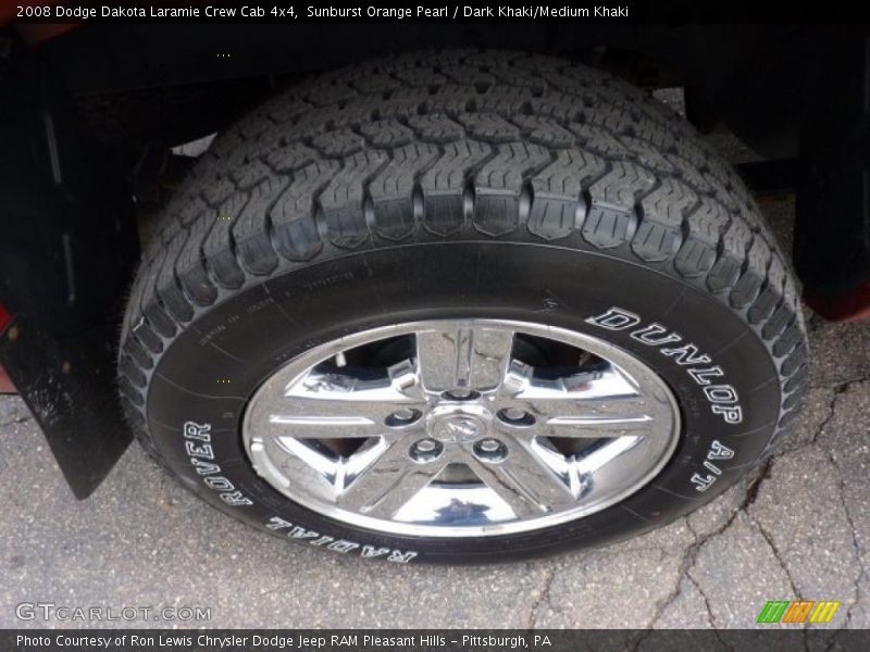 Sunburst Orange Pearl / Dark Khaki/Medium Khaki 2008 Dodge Dakota Laramie Crew Cab 4x4