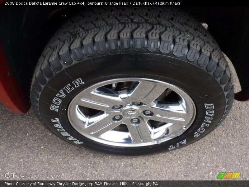 Sunburst Orange Pearl / Dark Khaki/Medium Khaki 2008 Dodge Dakota Laramie Crew Cab 4x4