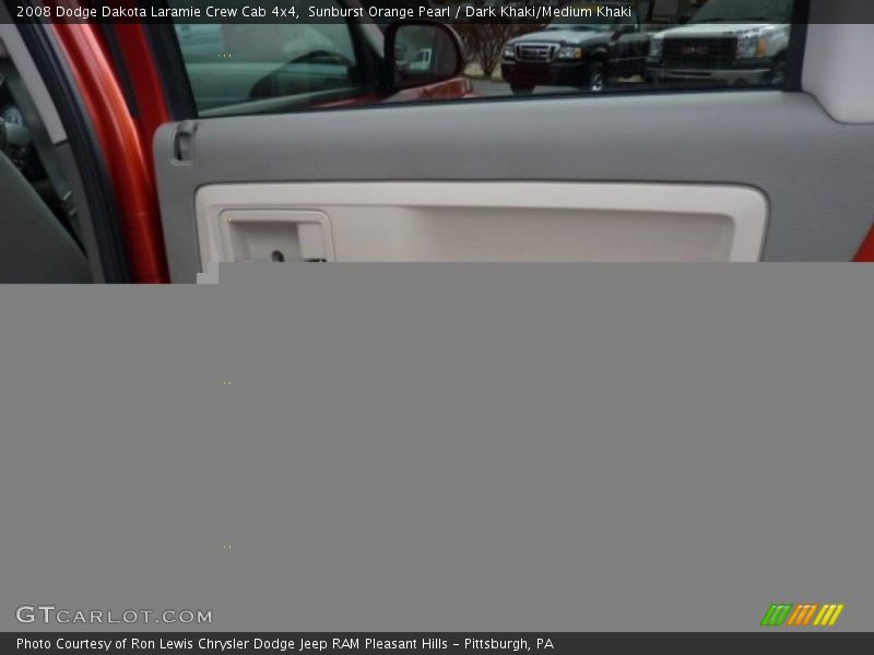 Sunburst Orange Pearl / Dark Khaki/Medium Khaki 2008 Dodge Dakota Laramie Crew Cab 4x4
