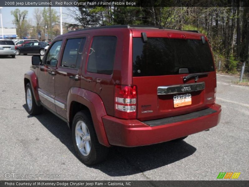 Red Rock Crystal Pearl / Pastel Pebble Beige 2008 Jeep Liberty Limited