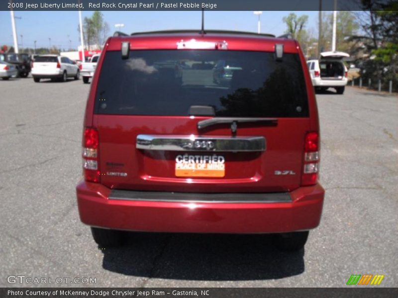 Red Rock Crystal Pearl / Pastel Pebble Beige 2008 Jeep Liberty Limited
